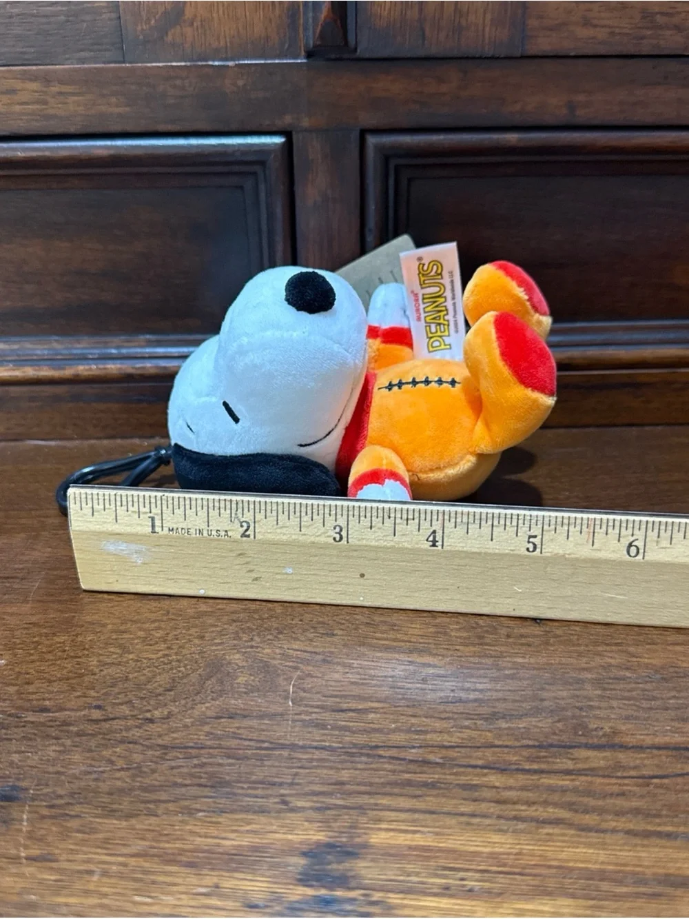 SNOOPY PEANUTS Aurora ASTRONAUT SNOOPY 5” Clip-On Bag Charm Key Chain Plush Toy